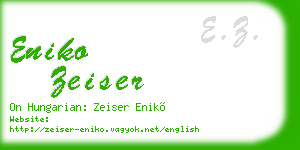 eniko zeiser business card